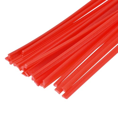 MECCANIXITY 20pcs 20 Inch Plastic Welding Rods PE Welding Strips Welder Rods for Plastic Welder, Car Bumper, Kayak Repair, Red - color: Red, size: 20 Inch