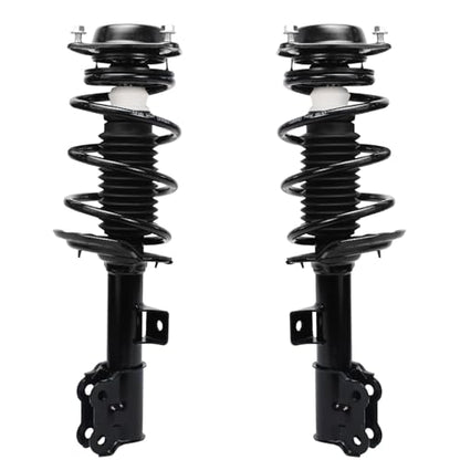 Detroit Axle - 4pc Front Struts Rear Shock Absorbers for 2011-2016 Hyundai Elantra 2012 2013 2014 2015, 2 Front Complete Struts w/Coil Spring Assembly 2 Rear Suspension Shock Absorbers Replacement - size: 4AQ47407/Shock Kit