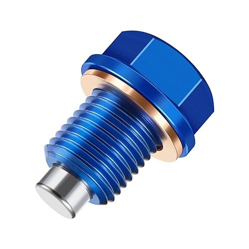 M12 x 1.25 Magnetic Oil Drain Plug with Crush Washer Gaskets Replacement for Toyota, Lexus, Nissan, Infiniti - size: M12×1.25