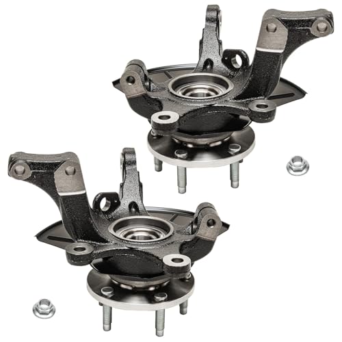 Detroit Axle - Front Steering Knuckles Wheel Bearing Hubs Kit for Ford 05-12 Escape 06-11 Mercury Mariner 10-11 Tribute 2 Steering Knuckles & Wheel Bearing Hubs Assembly 2 Outer Tie Rods Replacement - size: 4SU47685/Kit