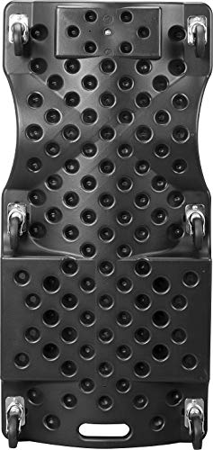 Torin ATRP6240B Blow Molded Plastic Rolling Garage/Shop Creeper: 40" Mechanic Cart with Padded Headrest, Dual Tool Trays and 6 Casters, Black - style: Plastic 40" creeper