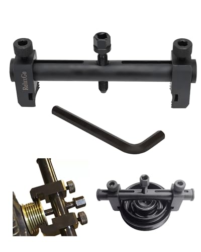 Universal Adjustable Crankshaft Pulley Puller Removal Tool, Ribbed Drive Crankshaft Pulley Remover, AC Pulley Puller Ribbed Puller for Crankshafts, Alternators, A/C Units & Water Pumps (35mm-160mm)