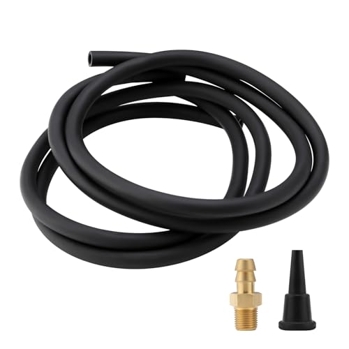 Natural Gas or LP Gas Manifold Pressure Test Kit Accessories, 2X 40 inch Rubber Hose, 1/8" NPT Male Brass Fitting for Replacement