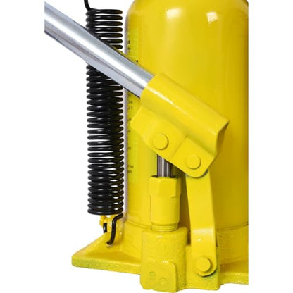 20 Ton Air Hydraulic Bottle Jack, Professional Lifting Jack for Heavy Machinery & Large Trucks, 10.2-19.7 Inch Height Range with Extendable Screw(Yellow) - color: Yellow, size: 20 Ton