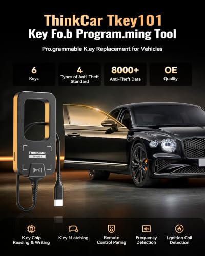 Thinkscan 672 All System OBD2 Scanner Diagnostic Tool+THINKCAR TKEY101 Key Fob Replacement Kits for Vehicles