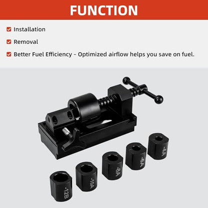 Fuel Line Fittings Installation Tool Kit 4AN 6AN 8AN 10AN 12AN, AN Hose Connector Connect & Disconnect Tool Set for Auto Fuel Hose Pipe Assembly & Removal