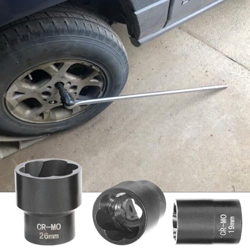 DPTOOL 22 Piece Bolt Nut Extractor Set 1/2" 3/8" Dr Lug Nut Extractor Set | Impact Lug Nut Remover Socket Tool, Wheel Lock Removal Kit for Extracting Damaged, Stripped Frozen Nut Screw Twist Socket Set - size: 22PC