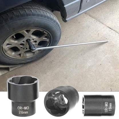 DPTOOL 22 Piece Bolt Nut Extractor Set 1/2" 3/8" Dr Lug Nut Extractor Set | Impact Lug Nut Remover Socket Tool, Wheel Lock Removal Kit for Extracting Damaged, Stripped Frozen Nut Screw Twist Socket Set - size: 22PC