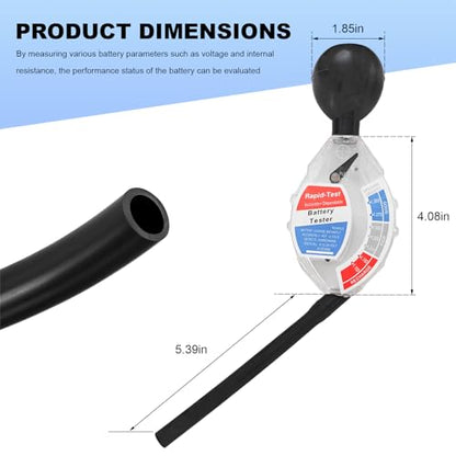 Car Battery Hydrometer Tester, Deep Cycle Battery Hydrometer Acid Quality Fast Detection Tool, Professional Rapid Batteries Density Analyzer Acid Tester for 6V 12V 24V Vehicle