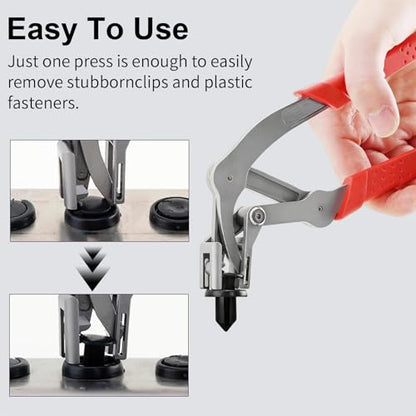 Car Clip Pliers, Snap Removal Pliers, Panel Clip Removal Plier, 2026 Upgraded Heavy-Duty Professional Plastic Fastener Removal Tool, Spring-Loaded Fastener Rivet Remover for Vehicle Maintenance