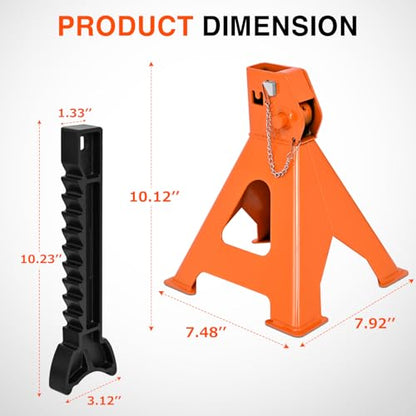 Nilight 3 Ton Jack Stands, Double Locking Heavy Duty Steel 6,600 lbs Capacity, Adjustable 11.22"-16.53" Height for SUV Sedan Pickup Light Truck, 2 Pack - size: 3T