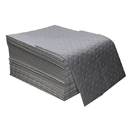 ATERET Oil Mat I Extra Strength Sorbent Lightweight Dimpled Bonded Absorbent Pad I 16" x 18" I 200 Universal Absorbing Pads I Grey (3 Pack) - size: 3 Pack (Bag of 200)