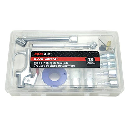 EXELAIR 18 Piece Blow Gun Kit - B071SB7CRW - size: 18 Piece