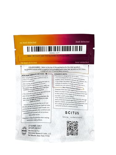 Scitus Know Understand - 90 Count Lead Test Kit for Paint, Ceramics and More - Fast, Accurate Results - Make Your Home Lead Safe - Home Lead Test Kit - Activate with Household Vinegar - size: 90 Count (Pack of 1)