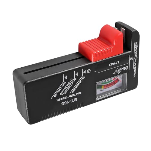 UMLIFE 3Pack Battery Tester, Universal Battery Checker Small Battery Tester for AAA AA C D 9V 1.5V Button Cell - for Household Batteries BT-168 - color: 3PCS