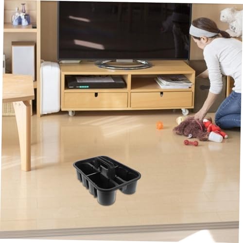 PRETYZOOM Large Rolling Cleaning Basket for Detailing Accessories Storage Plastic Tool Organizer Heavy Duty Square Compartmentalized Design