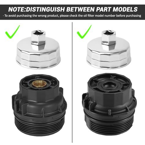 Oil Filter Wrench for Toyota and Lexus, 64-65mm 14 Flute Cap Style Oil Filter Removal Tool for Toyota 1.8 and 2.5-5.7L Engine