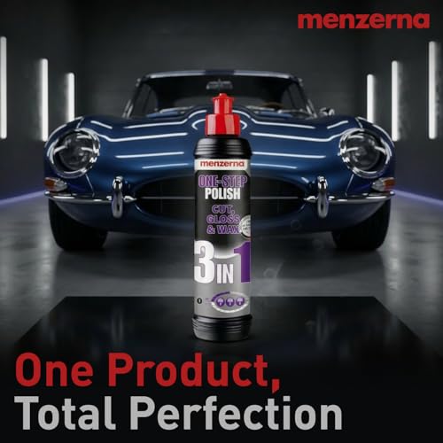 menzerna One-Step Polish 3in1 I Medium Cut Polish with High Gloss Finish & Seal in One I Buffing & Polishing Compound for Car Maintenance I Swirls, Holograms & Scratches I Car Body Repair I 8 fl oz. - style: 8oz.