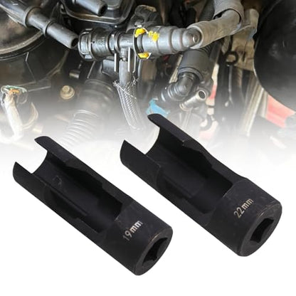 RULLINE 2Pcs Flare Nut Socket 19/22mm 1/2" Drive - size: 19mm+22mm