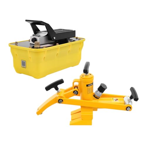 Hydraulic Tire Bead Breaker Heavy Duty 10000PSI Air Hydraulic Tire Bead Breaker, Tire Change Tool with Metal Foot Pump & Air Hose for Tractor Trucks Lawn Mower ATV - size: Hydraulic Bead Breaker + Hydraulic Foot Pump
