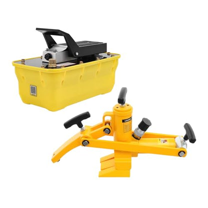 Hydraulic Tire Bead Breaker Heavy Duty 10000PSI Air Hydraulic Tire Bead Breaker, Tire Change Tool with Metal Foot Pump & Air Hose for Tractor Trucks Lawn Mower ATV - size: Hydraulic Bead Breaker + Hydraulic Foot Pump