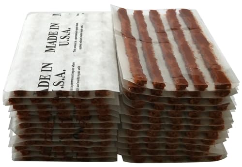 50 Insert 4" Brown Tire Repair Strings - Self Vulcanizing Tire Plug String Inserts for Tire Plug Kits - Fix A Flat Effortlessly - Made in USA - color: Brown, size: 50 Pack