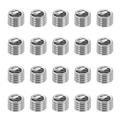 PATIKIL Wire Thread Inserts 4#-40 UNC 1.5D 3.2mm, 20Pcs 304 Stainless Steel Helical Coiled Wire Screw Threaded Sleeve Sheath for Mechanical Equipment Automotive Repairs - size: 4#-40 UNC, 3.2mm