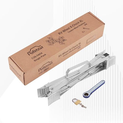 RV Wheel Chock XL Fit 3.5” to 17” Camper Wheel Chock Stabilizer Scissor with Accessories Pair for Travel Trailer, Heavy Duty Tire Wheel Chock Scissor Large Locking X Chock, Single Pack - size: XL 17inch 1pc