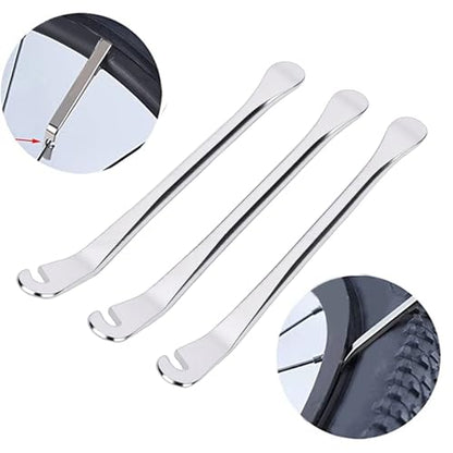 KIMISS Tire Iron Spoons Changing Tire Lever Bar Set, Heavy Duty Metal Mount Demount Tool with Ergonomic Grip Replacement for Motorcycle Car Truck Repair