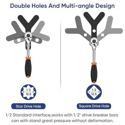 Strut Spreader Tool & Lower Control Arm Prying Tool,Suspension Tool Set,Ball Joint Removal Tool Kit for F W D, Import & Domestic Vehicles, Heavy Duty Steel for Safe, Fast Suspension Repair | Suspension Tool Set