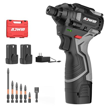 NAWIN Cordless Impact Driver Kit 16.8V Max Torque 140Nm（105ft-lbs）High Rotation Electric Impact Driver Brushless Motor Continuously Variable Rechargeable 1/4" impact driver 2.0Ah Batteries