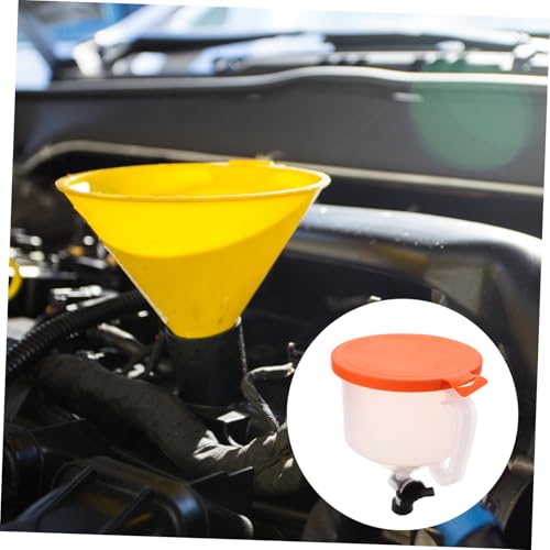 INOOMP Coolant Funnel Kit with Valve Spill Auto Radiator Filling Plastic Oil Funnel Kit for Car Models Easy Operation for Clean Coolant Handling