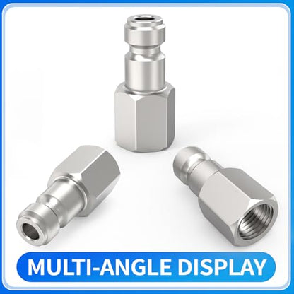 ChillWaves Automotive T-Style Air Plug, 1/4" NPT Female Pneumatic Plugs, Air Compressor Accessories Fittings(20-PACK) - size: 1/4" FNPT(1/4" Body)