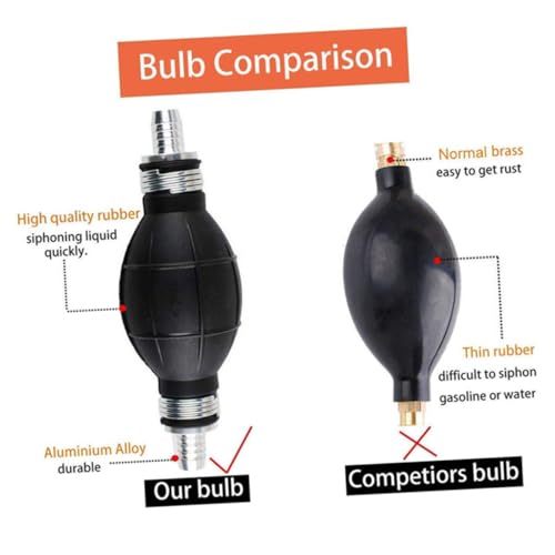 Manual Water Suction Hose Siphon Pump for Car and Fish Tank, Sturdy Oil Transfer Tube with Guide, Multi-use Handheld Suction Kit for Automotive and Aquarium Water Replacement