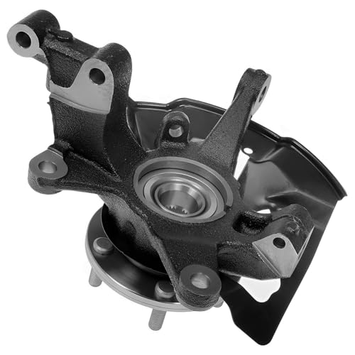 Detroit Axle - AWD Front Steering Knuckles w/Hub + Rear Wheel Hub Bearings Replacement for 2007-2015 Mazda CX-9 - size: 4UW50454/Kit