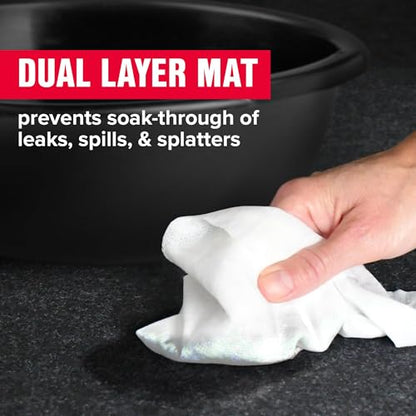 STP Heavy Duty Reusable Oil Change Mat, Extra Large Dual-Layer, Pro-Series, Absorbs Oil Leaks and Spills, 30” x 42”