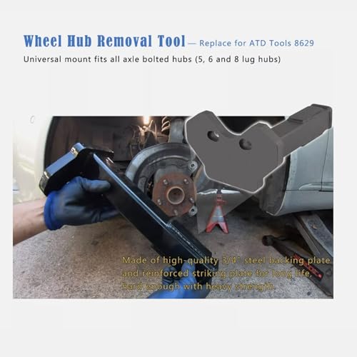Wheel Bearing Hub Removal Tool, Universal Hub Removal Tool Kit, High Strength Steel for 5 6 8 Lug Hubs, Axle Bolt Hubs Removal Tool with 6 Packs of Accessories (36PCS), Durable and
