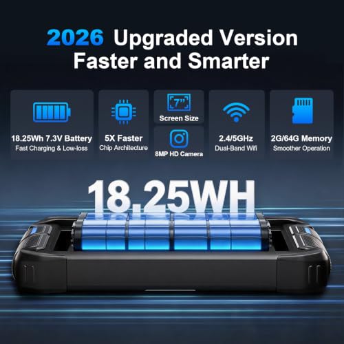 VDIAGTOOL VD70 Lite OBD2 Scanner, Bidirectional Diagnostic Scan Tool for Vehicles, 7" Car Scanner for Full Systems, Code Reader for Cars and Trucks, 32+ Resets, FCA/CANFD/DoIP, Free Updates