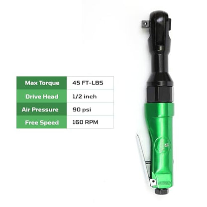 DYNAMIC POWER Professional 1/2" AIR RACHET WRENCH KIT + 4 pcs 1/2" Dr., Impact Socket(11, 12, 13, 14mm),etc - DP320024K