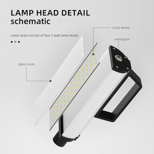Magnetic Work Light, Led Magnetic Lamp, IP65 Water Proof Flexible Gooseneck Lamp 1600 Lumens for Lathe Milling, Drill Press, Industrial Lighting, with 6T Magnetic Base