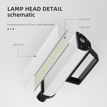 Magnetic Work Light, Led Magnetic Lamp, IP65 Water Proof Flexible Gooseneck Lamp 1600 Lumens for Lathe Milling, Drill Press, Industrial Lighting, with 6T Magnetic Base