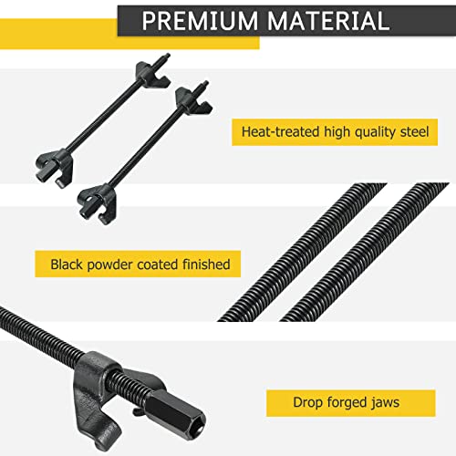 14" Coil Spring Compressor Strut Remover Installer Tool | 2PCS Heavy Duty Auto Suspension Compression Remover Installer Tool Kit