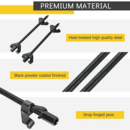 14" Coil Spring Compressor Strut Remover Installer Tool | 2PCS Heavy Duty Auto Suspension Compression Remover Installer Tool Kit
