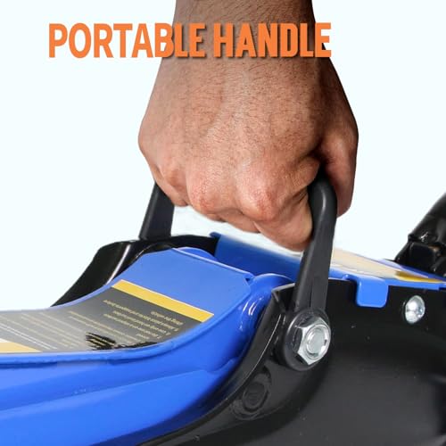 2.5 Ton Car Jack Low Profile Hydraulic Floor Jack, 5500 lbs Capacity, 3.4"-15.2" Lifting Range, Alloy Steel, Black, for Sedans and SUVs - color: Blue