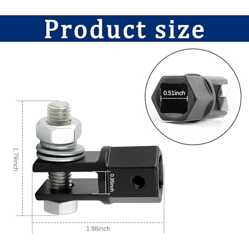 Car Scissor Jack Adapter Driven by 1/2" Impact Drills/Ratchet or Impact 13/16" Lug Wrench,Labor-Saving Car Scissor Jacks Drill Adapter for Scissors Jack,Sturdy Cars Jacks Adapters