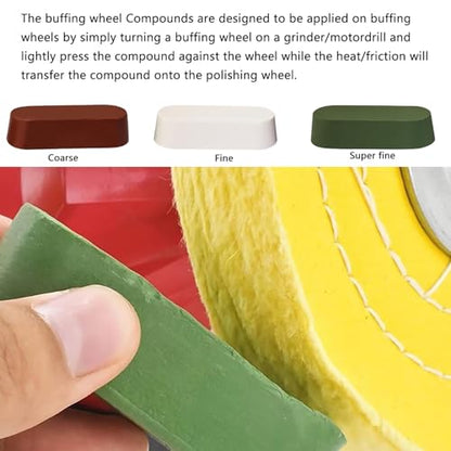 137PCS Buffing Wheel Polishing Kit Compatible with Dremel, with Polish Compound, Rotary Tool Accessories with 1/8" Shank, Abrasive Wheel Buffing Polishing Wire Brushes Wool Felt Cotton Mounted