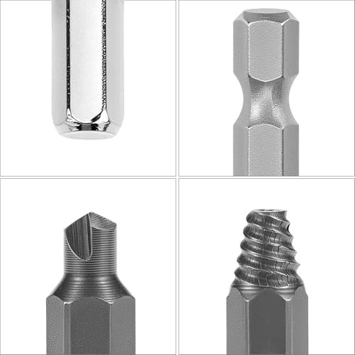 QWORK Screw Extractor Set for Stripped, Broken, Damaged Screws, 22 PCS Stripped Kit, Damaged Screw Remover Set, with Magnetic Extension Bit Holder and Socket Adapter