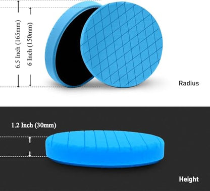 Autolock 6" Buffing Polishing Pads, 6Pcs 165mm Face for 6Inch Backing Plate | Compound Buffing Sponge and Woolen Pads Cutting Polishing Pad Kit for Car Buffer Polisher, Polishing and Waxing - size: 6.5 Inch