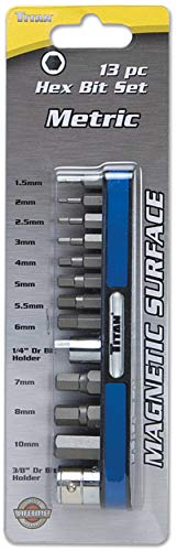 Titan 16112 Metric Hex Bit Set, 13 Piece (13 Piece Metric Hex Bit Set) - style: Standard