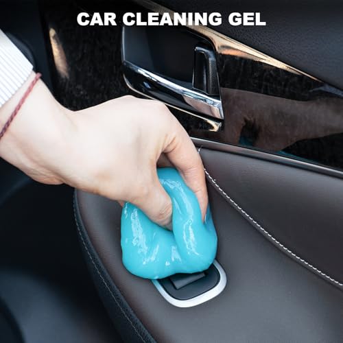 THINKWORK Car Interior Detailing Kit, Microfiber Duster with Cleaning Gel | Scratch-Free, Soft Brush, Complete 6Pcs Set, Deep Crevice , Car & Home Use, Ideal Gift